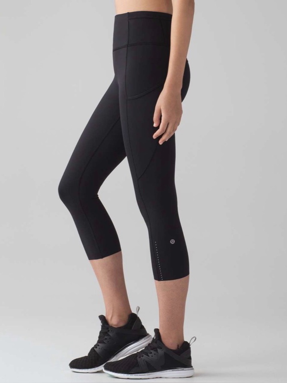 Lululemon Fast & Free High-Rise Crop 19" Black Sz 4